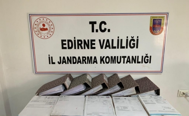 Edirne jandarmasından ‘naylon’ fatura operasyonu