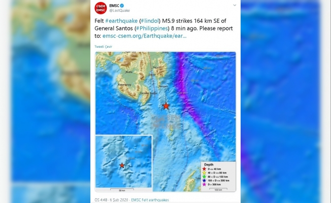 Filipinler’de 6.0 büyüklüğünde deprem