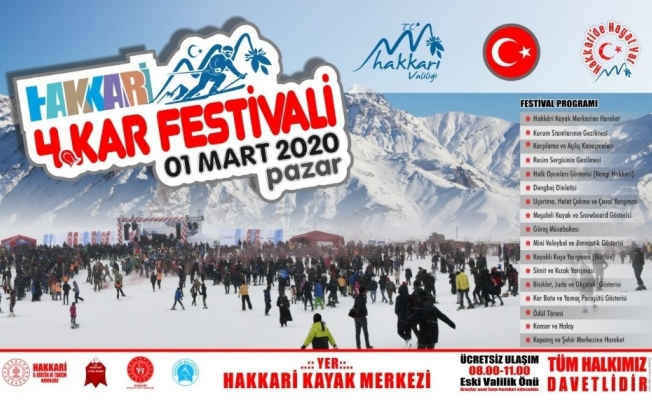 Hakkari’de 4. Kar Festivali düzenlenecek