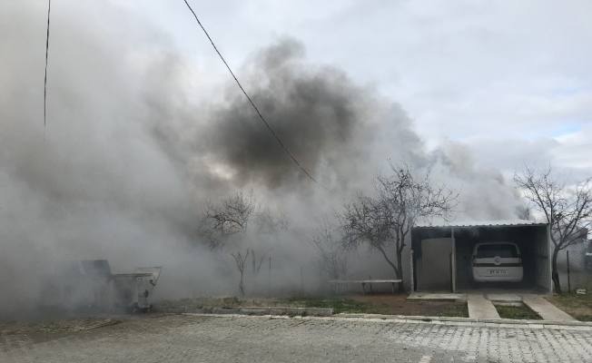 Lokma pişirilirken baraka alev aldı