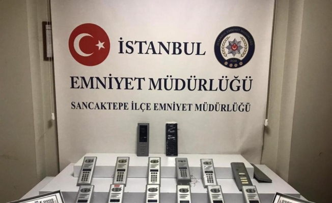 Sancaktepe’de diyafon hırsızları yakayı ele verdi