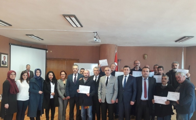 Yükümlü kursiyerlere sertifika töreni