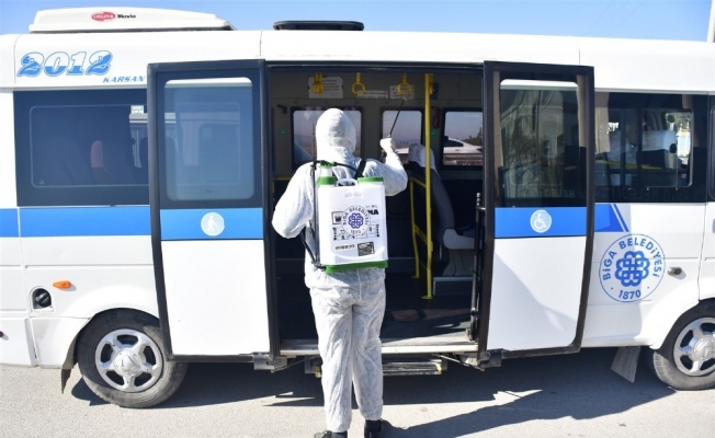 Biga Belediyesi’nden koronavirüs tedbirleri