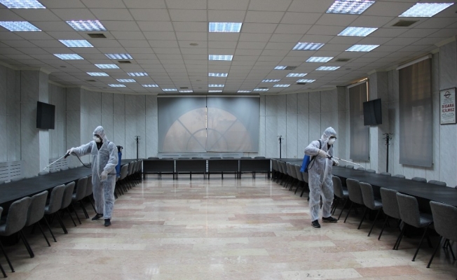 Gaziantep Ticaret Borsası dezenfekte edildi