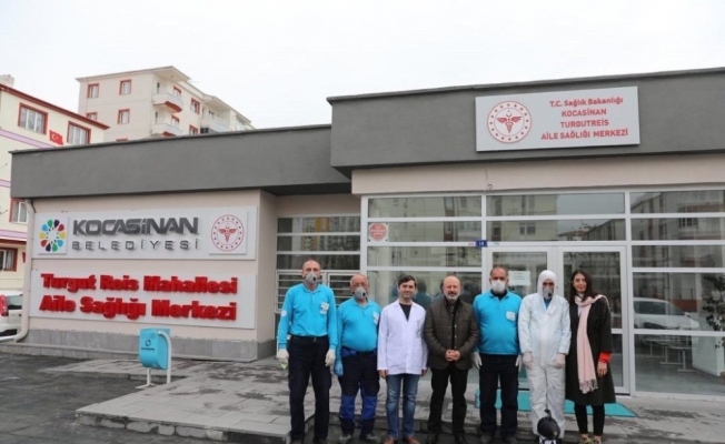 Kocasinan’da vatandaşların ortak kullanım alanları dezenfekte ediliyor