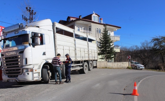 Ordu’da 29 ağır yük aracı trafikten men edildi