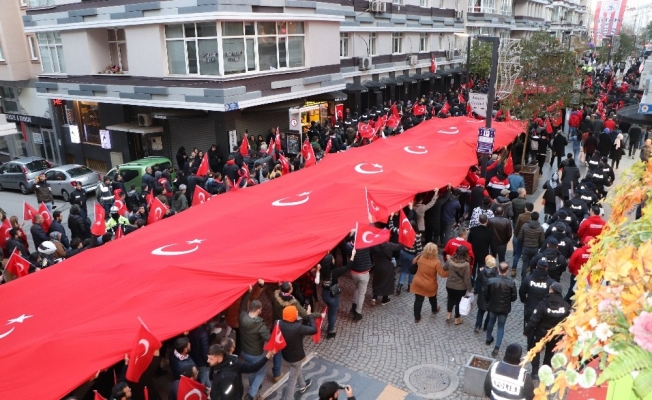 Samsun şehitler için yürüdü