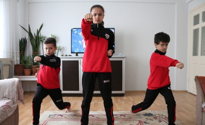 Uzaktan karate eğitimlerine başladılar