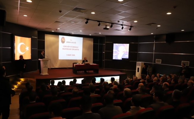 Vali Pehlivan Cizre’de köy ve mahalle muhtarları ile toplantı yaptı