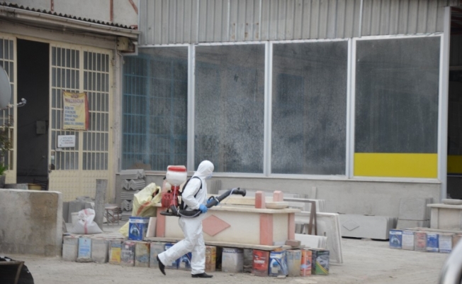 Boyabat’ta sanayi sitesi dezenfekte ediliyor