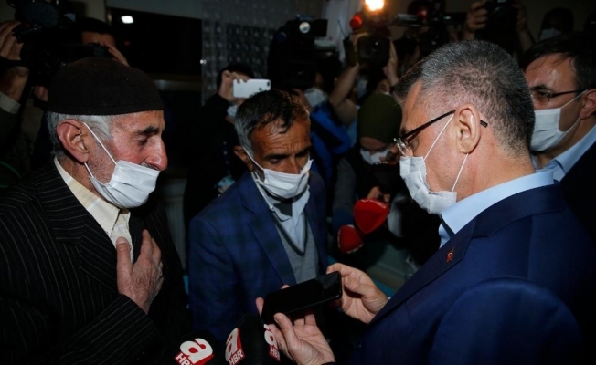 Cumhurbaşkanı Erdoğan, deprem şehidi korucunun ailesine başsağlığı diledi