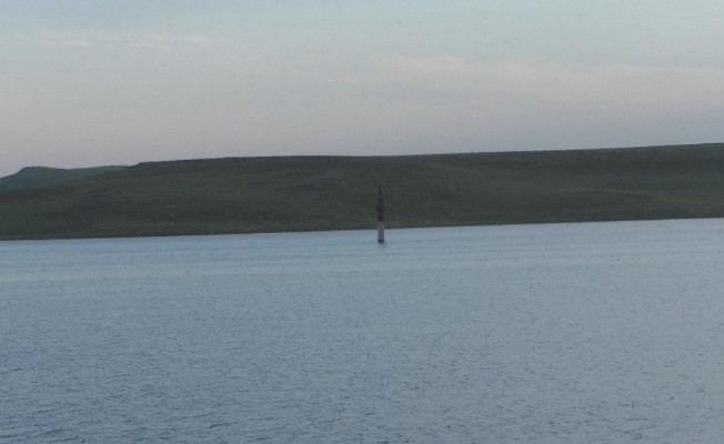 Köyün sadece minaresi kaldı