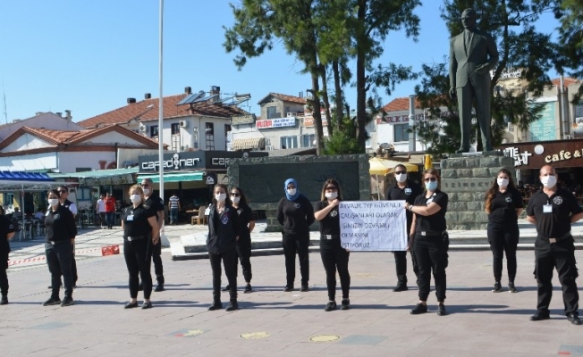 Özel güvenlikçilerden "sürekli iş" eylemi