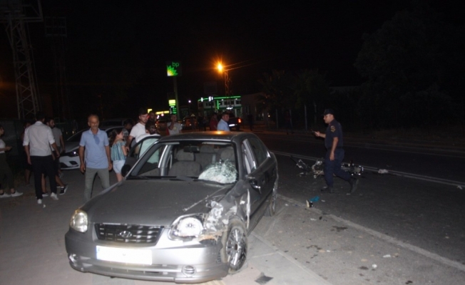 Otomobille çarpışan motosikletli hastanede hayatını kaybetti