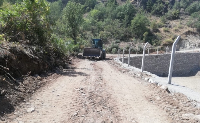 Çukurca Belediyesinden yol yapım çalışması