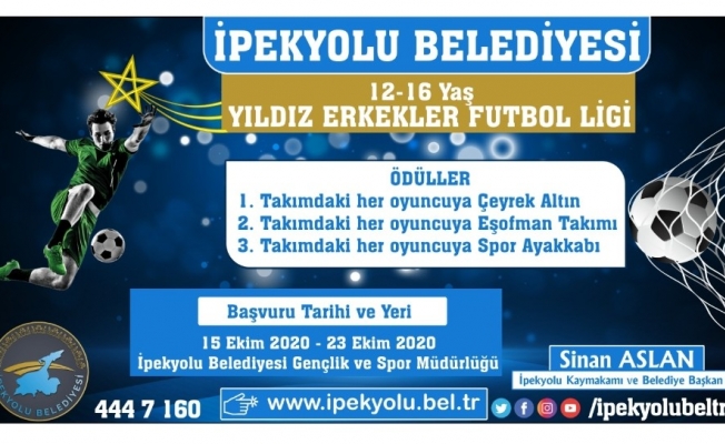 İpekyolu Belediyesi ‘yıldız erkekler futbol ligi’ kuruyor