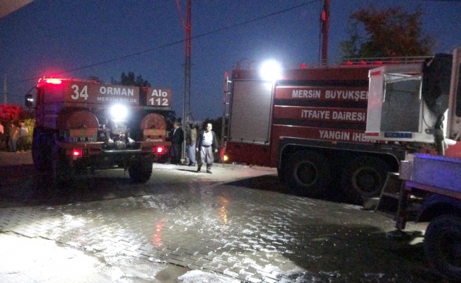 Müstakil evin deposunda çıkan yangın paniğe neden oldu