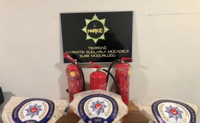 Yangın tüplerindeki 18 kilo eroine 1 tutuklama