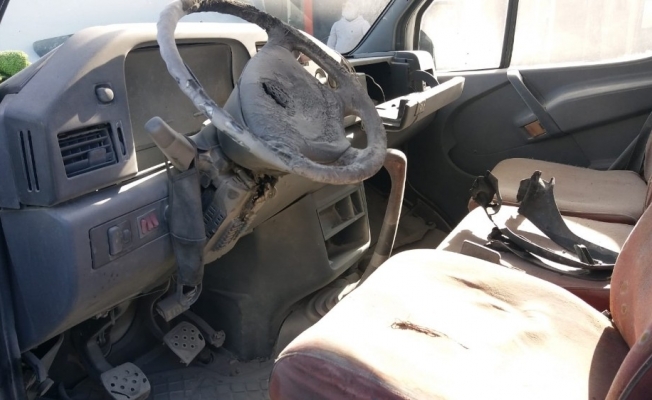 Adıyaman’da minibüs yangını