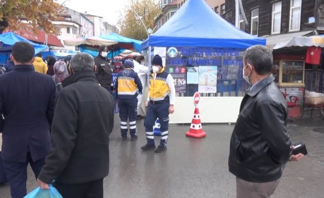 Pozitif hasta pazara girmek isterken yakalandı