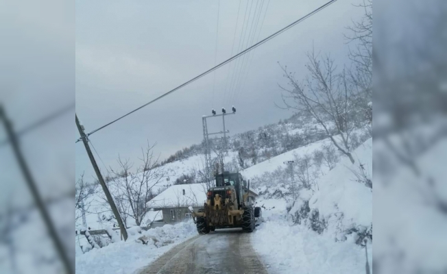 Cide’de karla mücadele çalışmaları aralıksız sürüyor