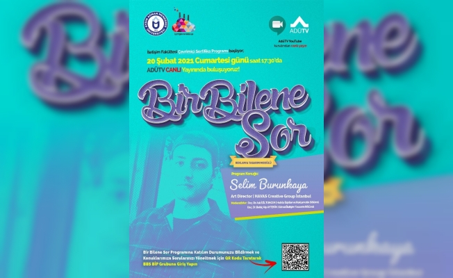 “Bir bilene sor” ADÜ TV canlı yayını ile başlıyor