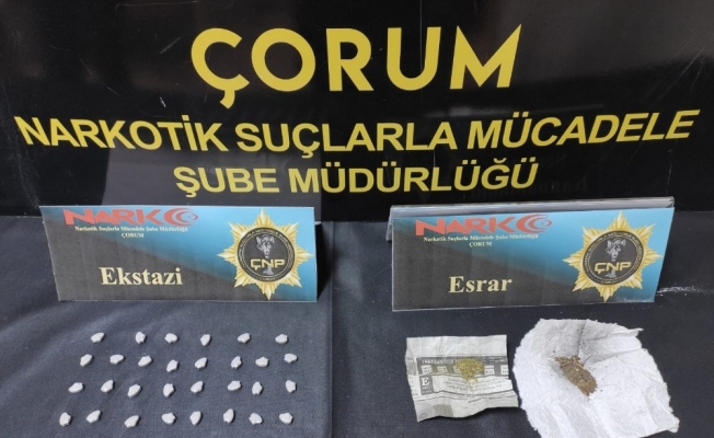 Çorum polisinden uyuşturucu operasyonu