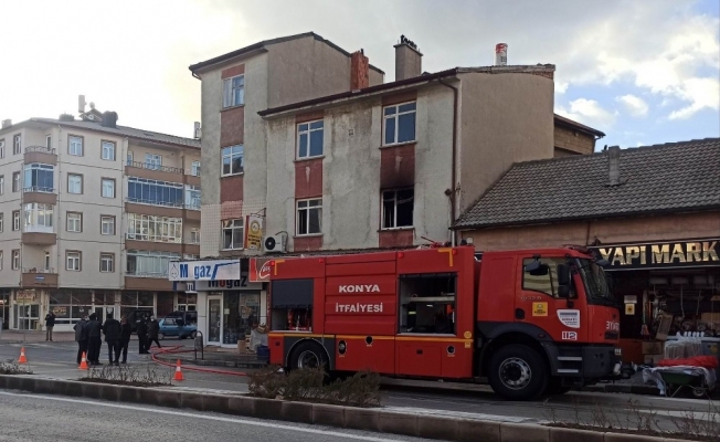 Konya’da evde çıkan yangın büyümeden söndürüldü