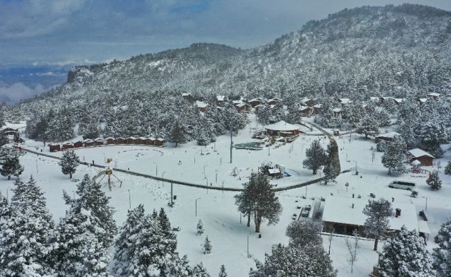Denizli Teleferik ve Bağbaşı Yaylası yeniden beyaza büründü