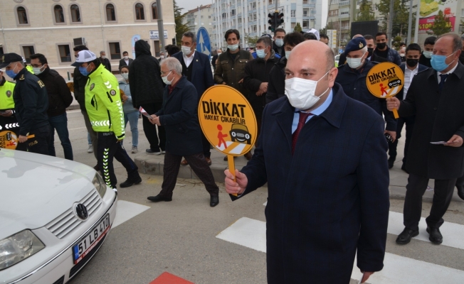 Ereğli’de ’Yayalar Kımızı Çizgimiz" etkinliği düzenlendi