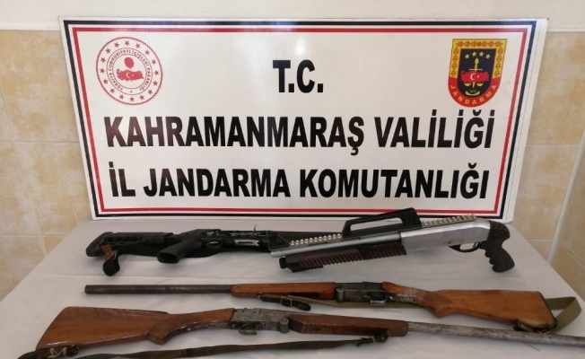 Kahramanmaraş’ta 4 adet ruhsatsız tüfek ele geçirildi