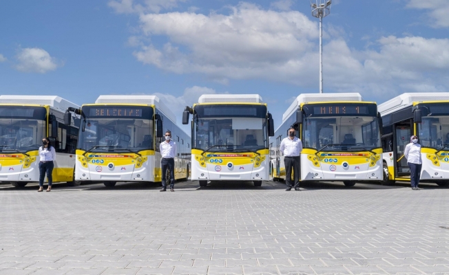 Büyükşehir Belediyesinin aldığı otobüslerden 30’u Mersin’e geldi