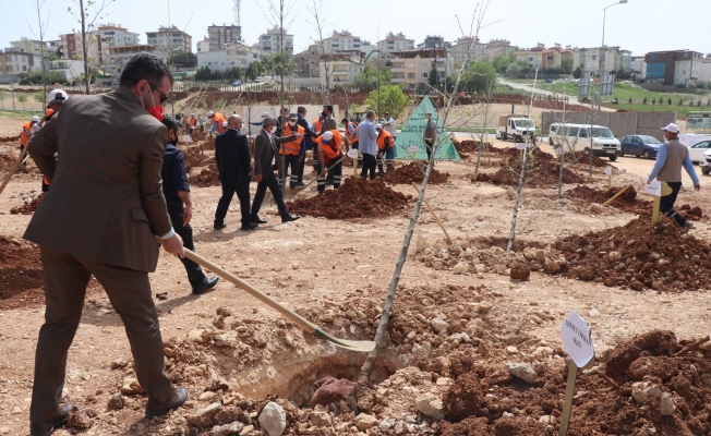 Gazeteciler "Yeşil Gaziantep" için ağaç dikti