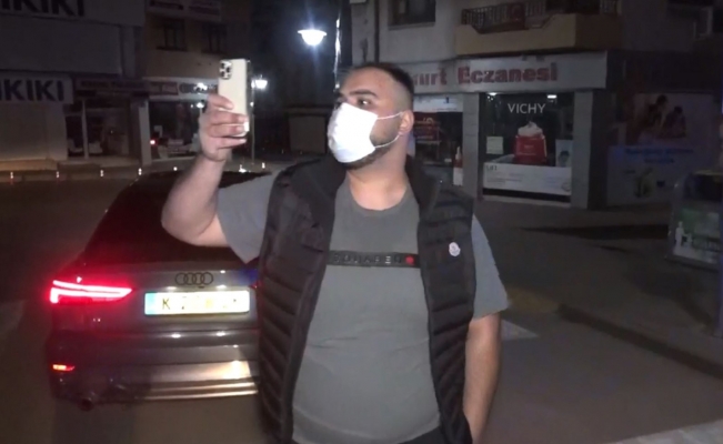 Yediği cezanın acısını polisleri görüntüleyerek çıkarmak istedi