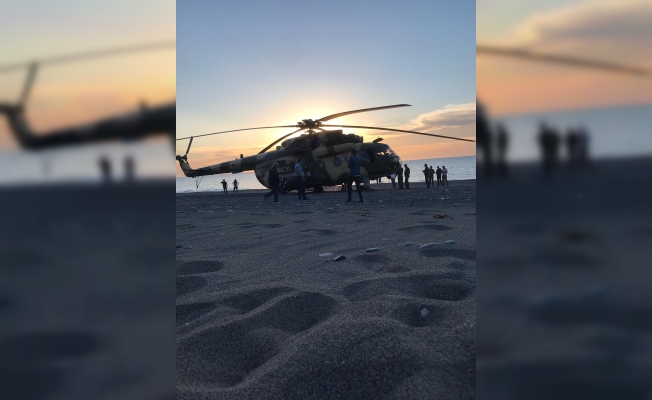 Acil iniş yapan helikopterdeki askeri personelin sağlık durumu iyi