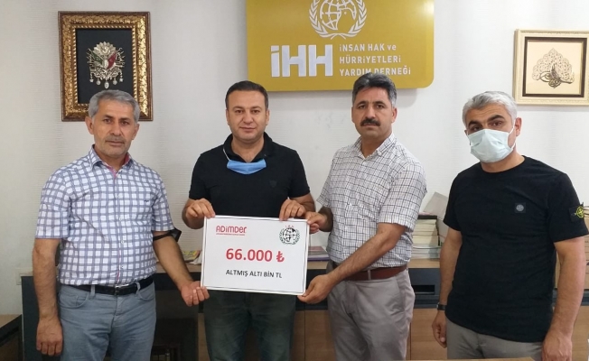 Adıyaman ÖNDER İmam Hatipliler Derneğinden Gazze’ye 66 bin TL’lik bağış