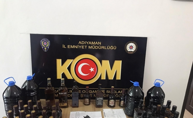 Adıyaman’daki tefecilik operasyonunda sahte içki ele geçirildi