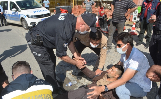 Ayvalık’ta meydana gelen trafik kazasında iki bekçi yaralandı