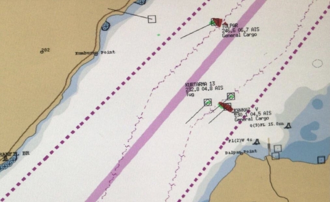 Çanakkale Boğazı’nda arızalanan gemi, Karanlık Liman bölgesine demirletildi