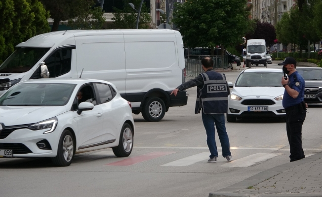 Çankırı’da sokağa çıkma kısıtlaması denetimleri sürüyor