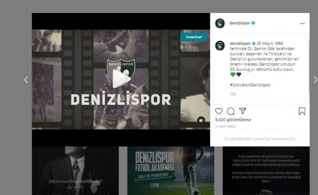 Denizlispor, 55. yaşını kutluyor