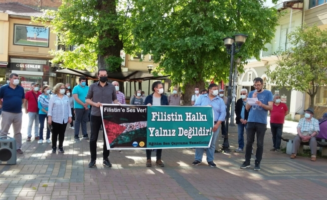 İsrail’in Filistin’e yönelik saldırısı Çaycuma’da protesto edildi