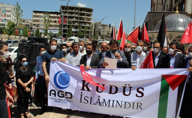 İsrail’in saldırıları Şırnak’ta protesto edildi