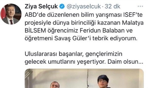 Malatya, Dünya birincisi genciyle gurur duyuyor