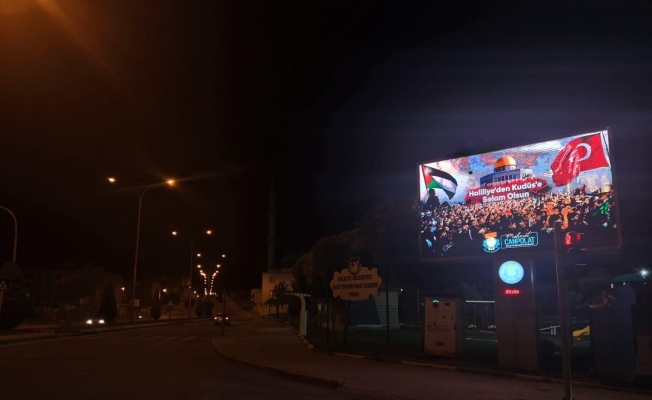 Şanlıurfa’daki bilboardlardan Kudüs’e destek