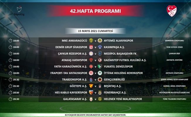 Süper Lig 42. hafta programında değişiklik