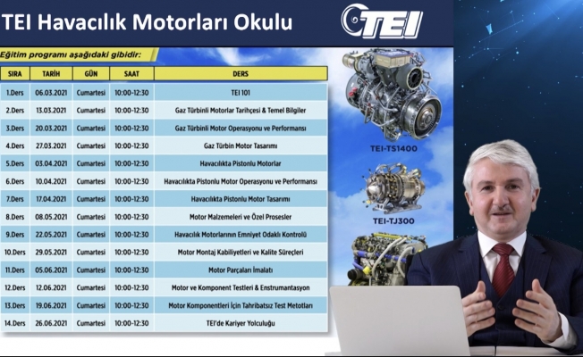 TEI Havacılık Motorları Okulu devam ediyor