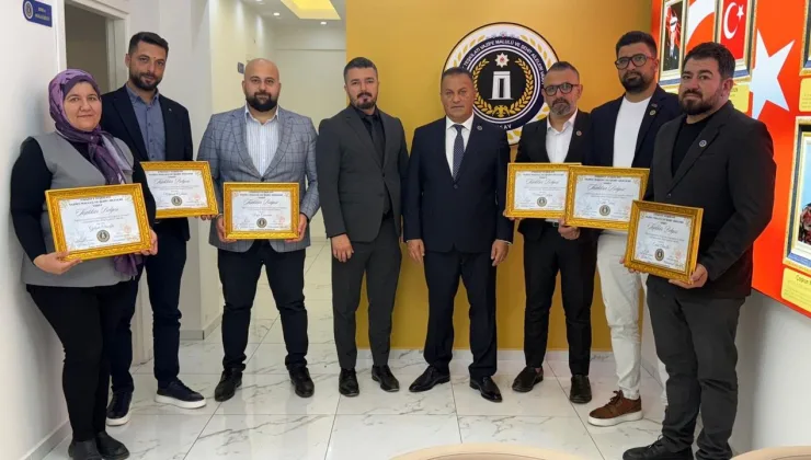 EMŞAV Alanya yönetimine teşekkür belgesi