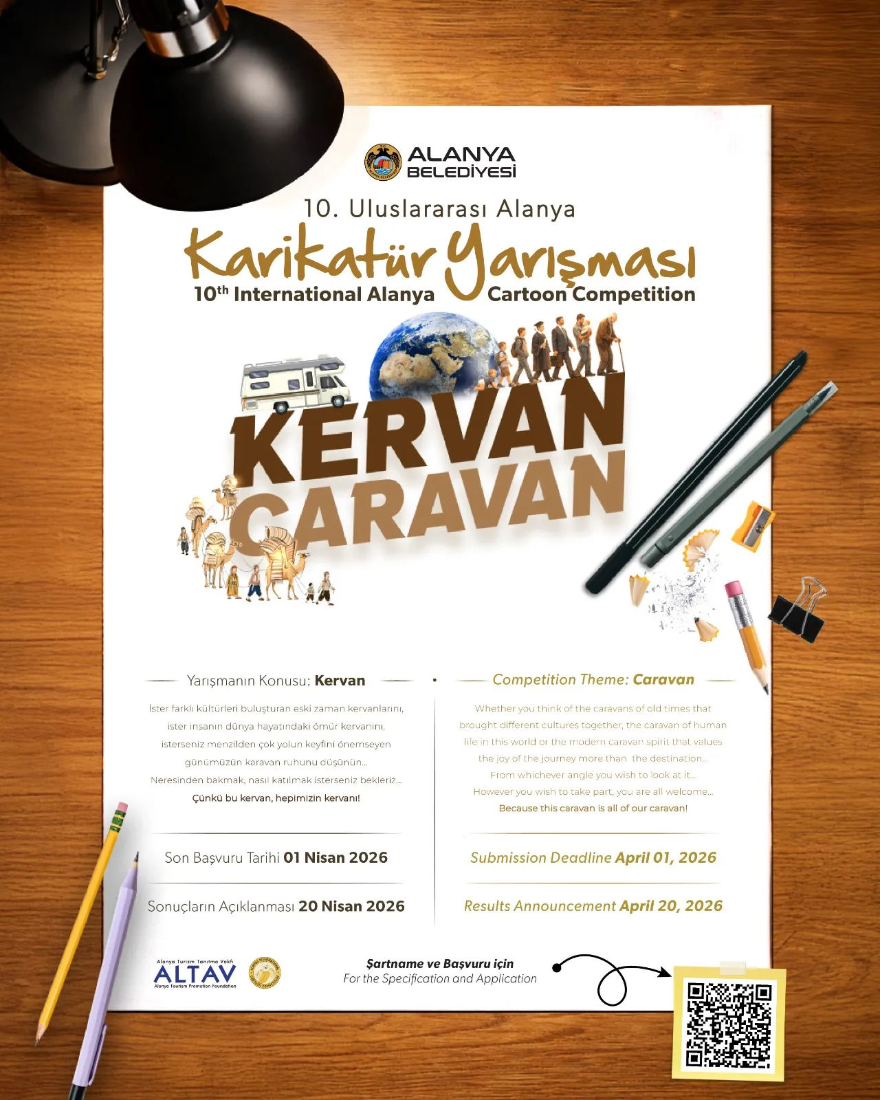 10. ULUSLARASI ALANYA KARİKATÜR YARIŞMASI’NA BAŞVURULAR SÜRÜYOR