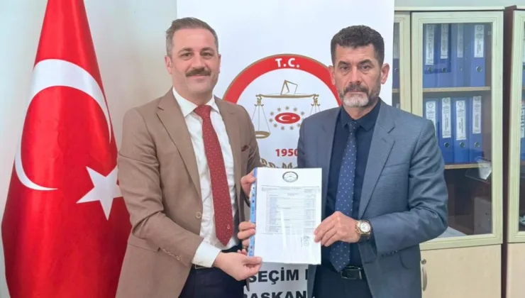 Hüseyin Alataş mazbatasını aldı